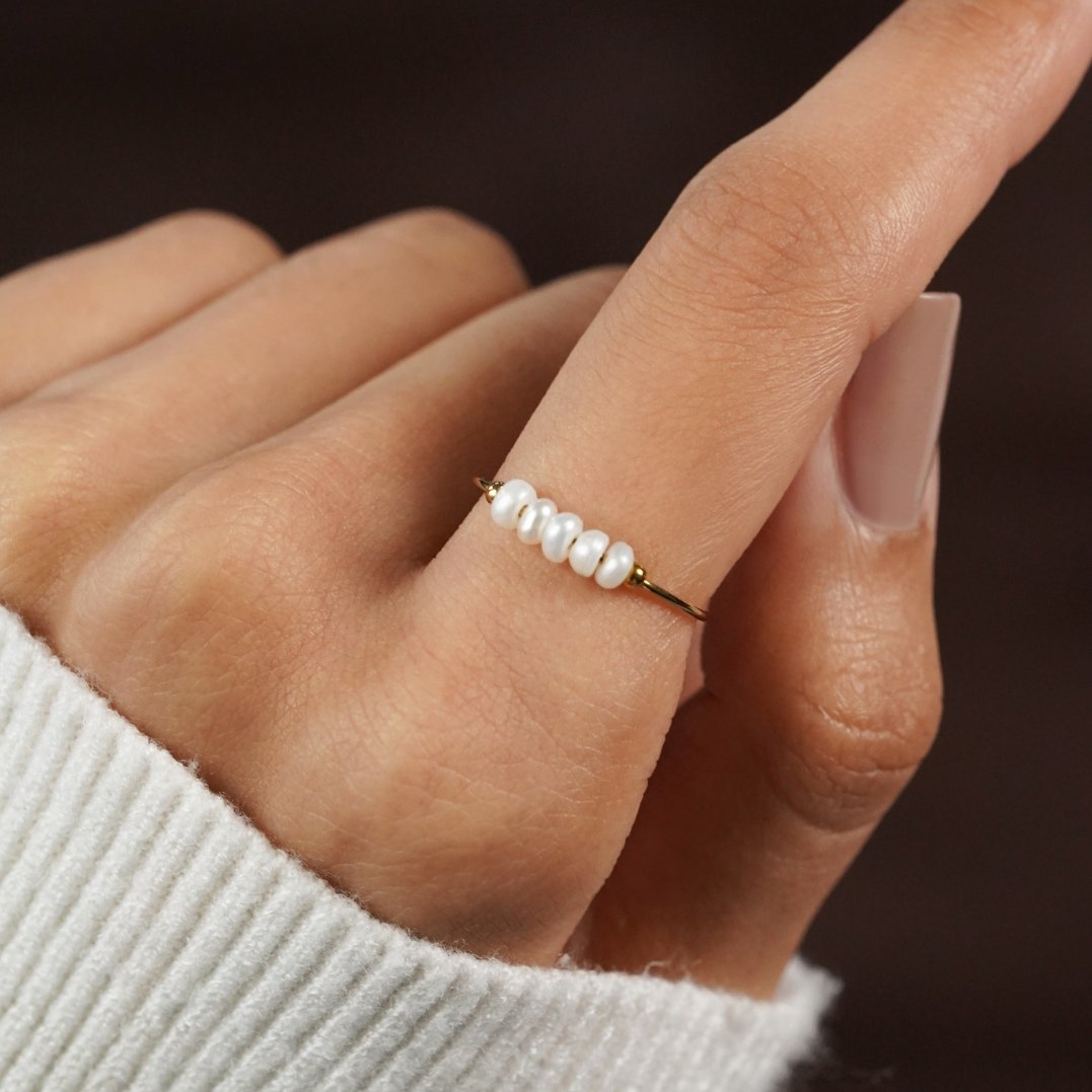 Silva - Anillo con Perlas de Agua Dulce