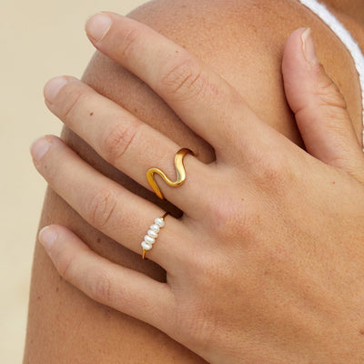 Silva - Anillo con Perlas de Agua Dulce