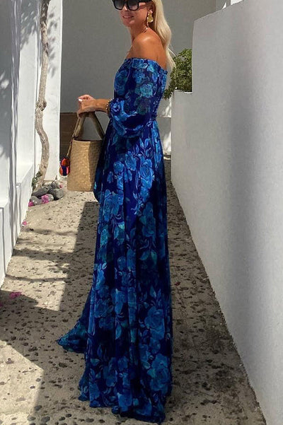 Yael™ | Vestido de hombros descubiertos con estampado floral