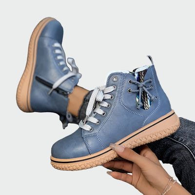 Inés | Modern Leather Low-Cut Orthopedic Boots