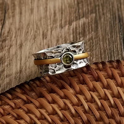 Elegante Anillo de Zirconia Verde