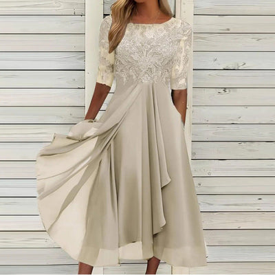 Lía™ | Vestido midi de encaje elegante