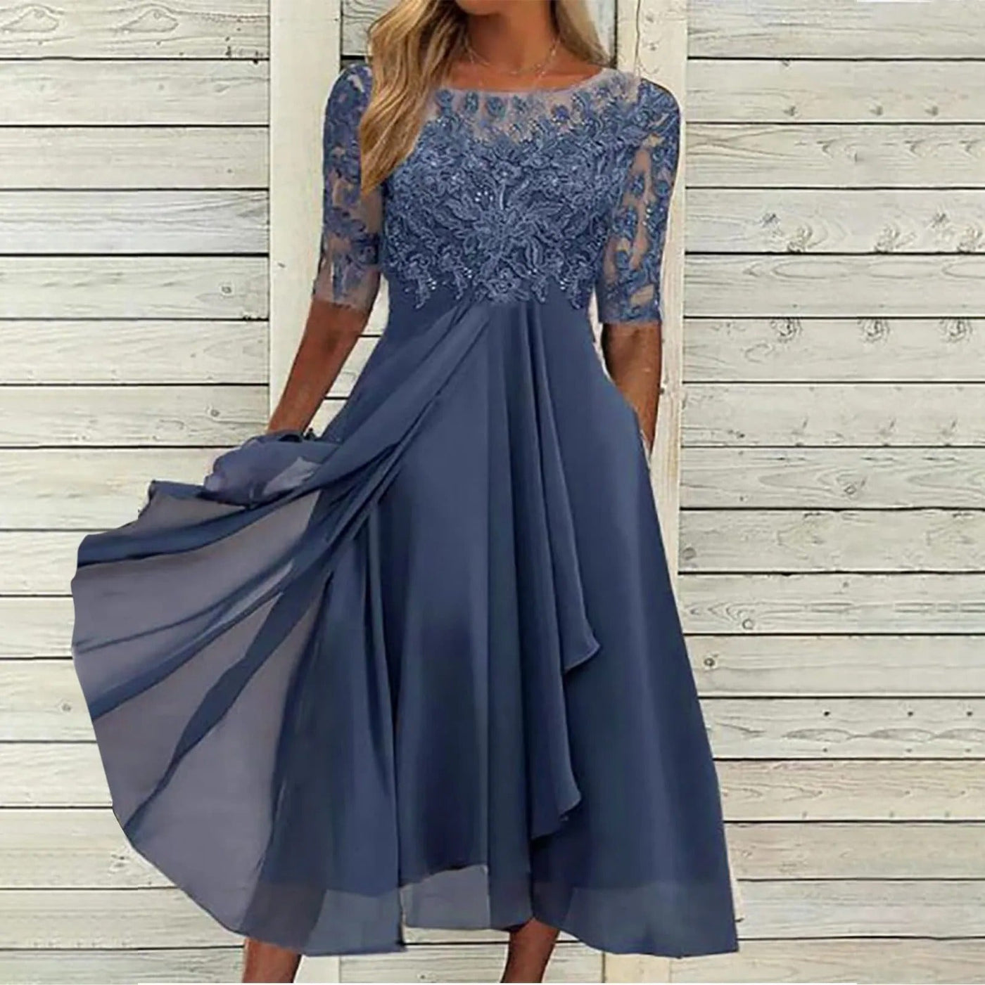 Lía™ | Vestido midi de encaje elegante