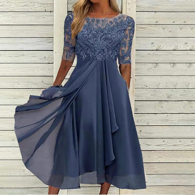 Lía™ | Vestido midi de encaje elegante