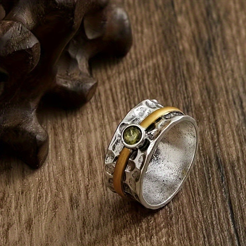 Elegante Anillo de Zirconia Verde