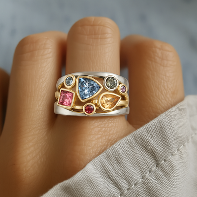 Anillo Vintage con Zircón Bunter