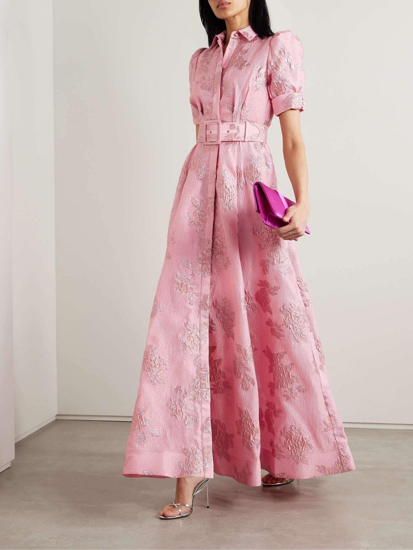 Maya™ | Vestido con mangas abullonadas cortas