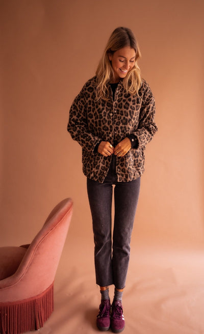 Chiara™ | Chaqueta Corta con Estampado de Leopardo