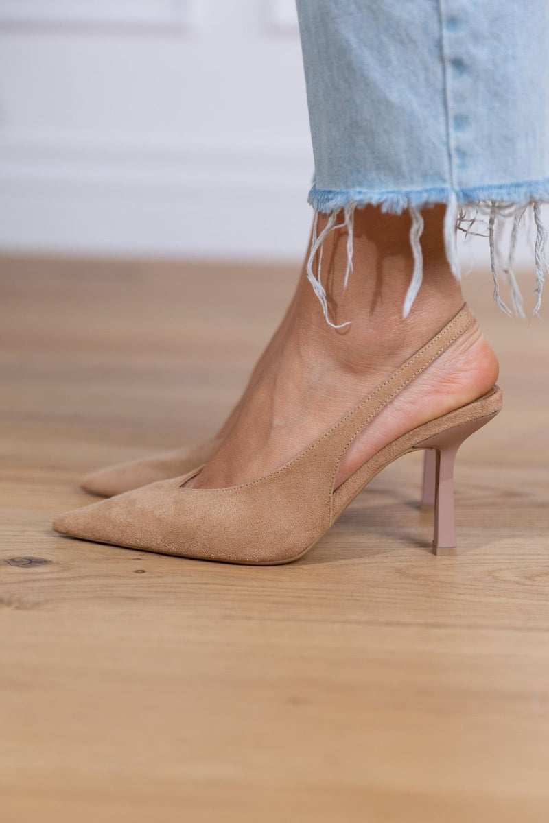 Marlena™ | Zapatos De Tacón Bajo en Color Nude