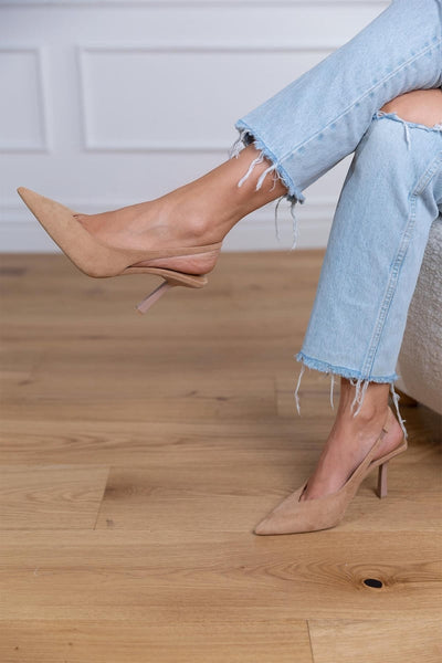 Marlena™ | Zapatos De Tacón Bajo en Color Nude