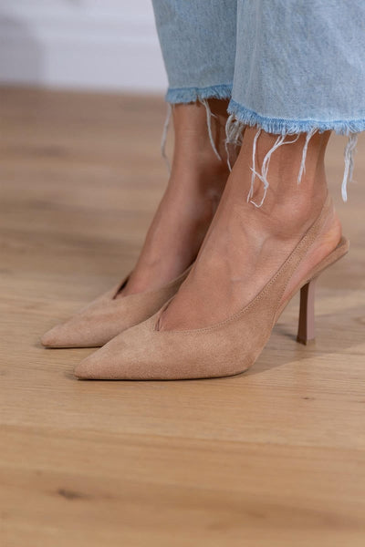 Marlena™ | Zapatos De Tacón Bajo en Color Nude