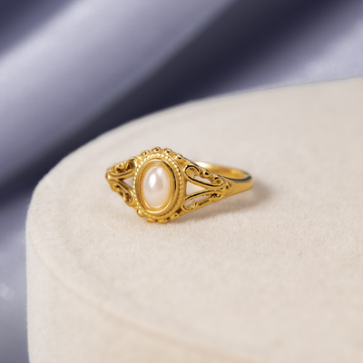 Aitana - Anillo Vintage con Perlas